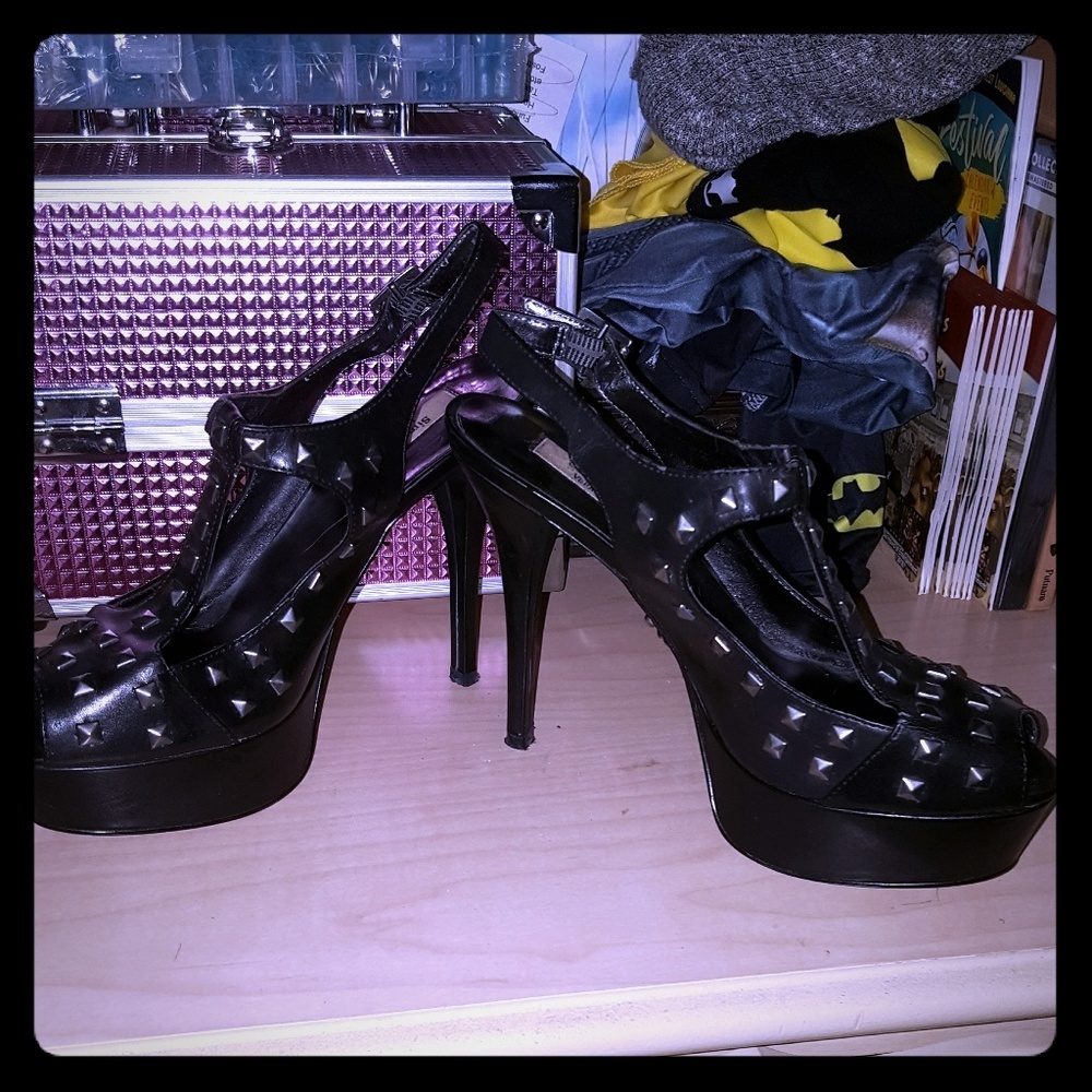 Stiletto studded heels